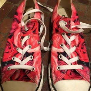 Rose print converse sneakers